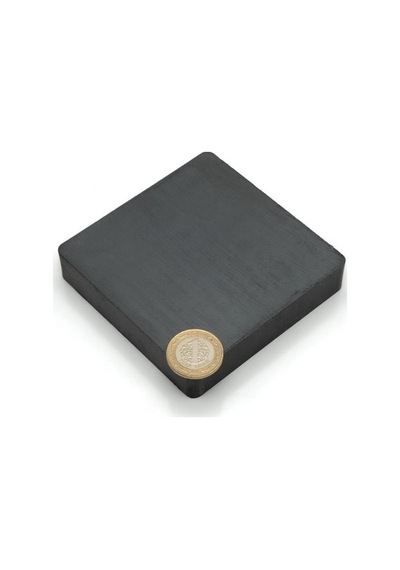 Çok Güçlü Kare Blok Ferrit Mıknatıs - Siyah Magnet 100X100X20 mm