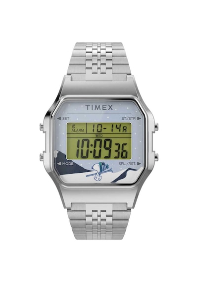Timex Tw2y76700 Peanuts X Timex T80 Snoopy Ski Kol Saati Metalik Gri