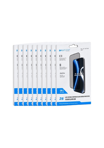 Premium Ofis Aksesuar Cep Koruyucu Kuzoom İphone Duo Uyumlu 26 Hayalet Cam 10'lu Paket