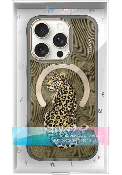 Apple Uyumlu iPhone 15 Magsafe Destekli 3d Gerçek Nakış İşlemeli Leopar Desenli Kılıf, Anti-drop Şeffaf Apple Uyumlu iPhone 15 Magsafe Destekli 3d Gerçek Nakış İşlemeli Leopar Desenli Kılıf, Anti-drop Şeffaf