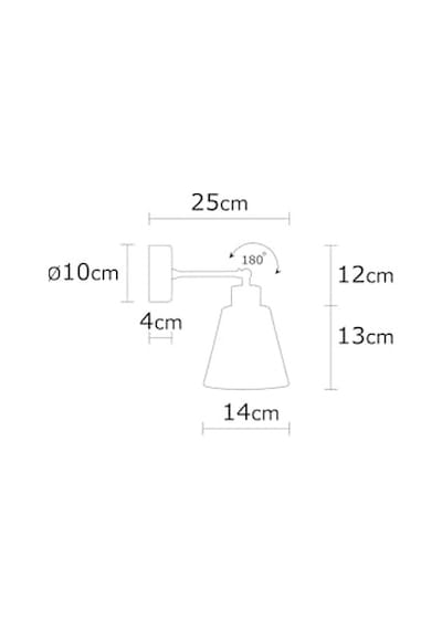 Beyaz Metal Aplik E27 Duvar Lambası 14x25x25 Cm Oturma Odası Aydınlatma, Beyaz-618 Diğer