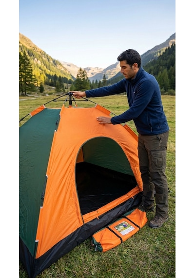 Ers Otomatik Kurulumlu Kamp Çadırı 6 Kişilik 220x250x150 Cm