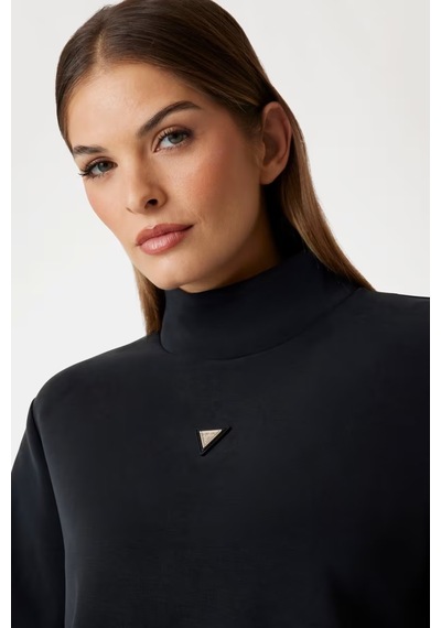Guess Olympe Modal Karışımlı Kadın Sweatshirt V4yq05kcay2 Siyah