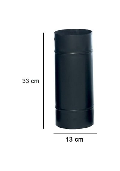 Emaye Soba Borusu Siyah Mat 33 Cm
