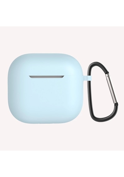 Apple Uyumlu AirPods 4 Zore Standart Silikon Kılıf Mavi Açık