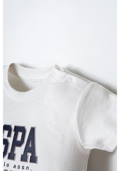 U.S. Polo Assn. Erkek Bebek 2 Li Şort T-şhirt Takım Beyaz-2266 beyaz