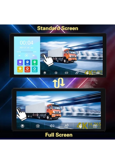 Dokunmatik Ekranlı Ahd 4 Kameralı Video Müzik Dvr Monitör