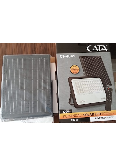 Cata CT-4649 200W Beyaz Solar Led Projektör