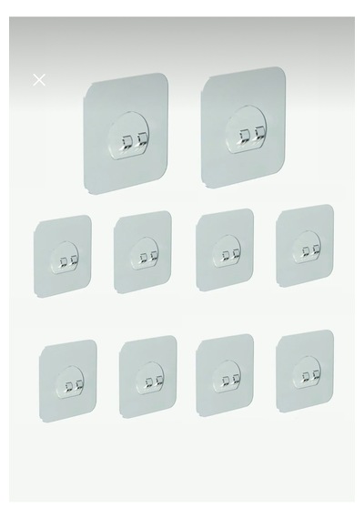 Yedek 10 Adet Yapışkanlı Sticker Kendinden Yapışkanlı Kancalı Yapışkan Banyo Rafı Su Geçirmez Askı Diğer