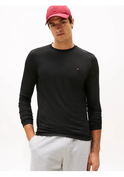 Tommy Hilfiger Performance Ls Tee, Bds Siyah Erkek T-shirt