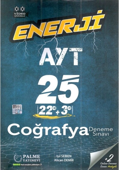 AYT Coğrafya 25 Deneme Sınavı Video Çözümlü Enerji -  Palme Eğitim