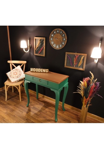 Wooding 80 Cm Çekmeceli Masif Yeşil Naturel Dresuar (548587140) Yeşil