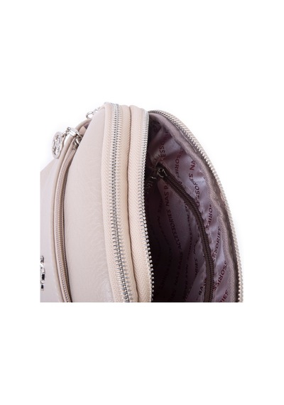 Nas Bag Kadın Günlük Sade Şık Çok Gözlü Çapraz Çanta 23x14 Cm Kum Victoria