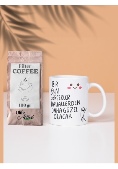 Deepcraft Eğlenceli Güzel Sözler Kupa Hediyelik Kupa 300ml Beyaz
