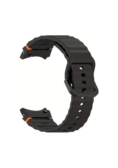 Adige Samsung Galaxy Uyumlu Watch 6 44mm Kordon Ocean Silikon Dikiş Detaylı Lms