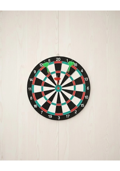 Ev Ve Oyun Alanları İçin 15 İnç Dart Tahtası 4 Dart Oku Dahil