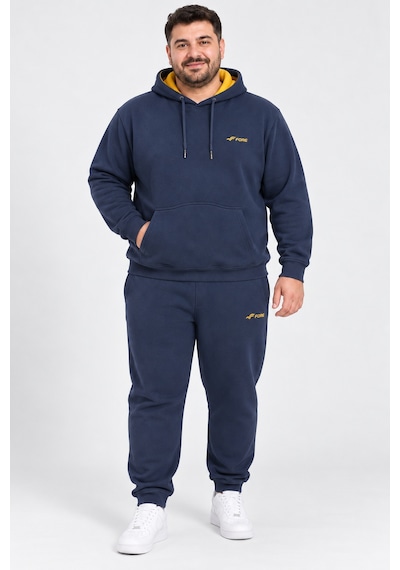 Fore Sport Erkek Kapüşonlu 3 İplik Şardonlu Battal Boy Eşofman Takımı Lacivert-sarı Fore Sport Erkek Kapüşonlu 3 İplik Şardonlu Battal Boy Eşofman Takımı Lacivert-sarı