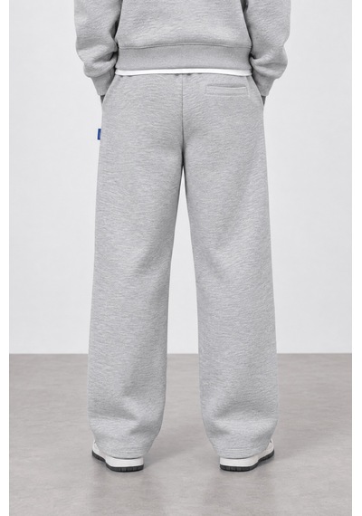 Respire Erkek Basic Panda Baggy Eşofman Altı Gri Melanj