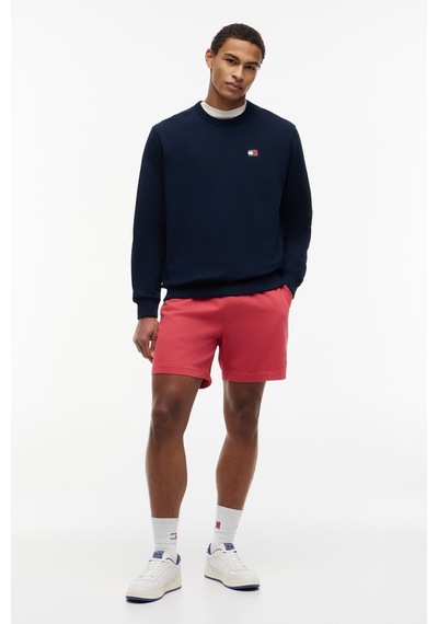 Tommy Hilfiger Tjm Reg Badge Crew Htr Erkek Mavi Sweatshirt - Dm0dm21921