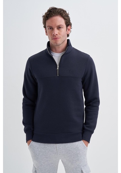 Cazador 56180 Erkek Dik Yaka Sweat Lacivert