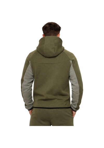 Nike Tech Fleece Full Zip Windrunner Hoodie Kapüşonlu Unisex Sweatshirt Haki Yeşil Haki Yeşil