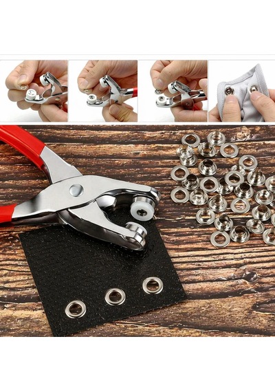 Çıtçıt Düğme Pensesi Metal Aparat Seti Kumaş Elbise Gömlek İçin Pratik Takma Aleti