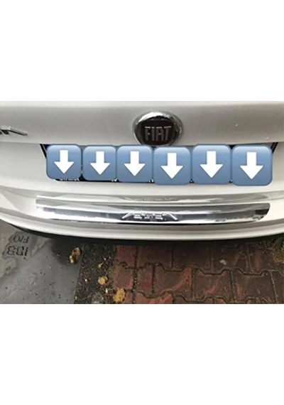 Fiat Egea Sedan Arka Tampon Eşiği Krom P.çelik