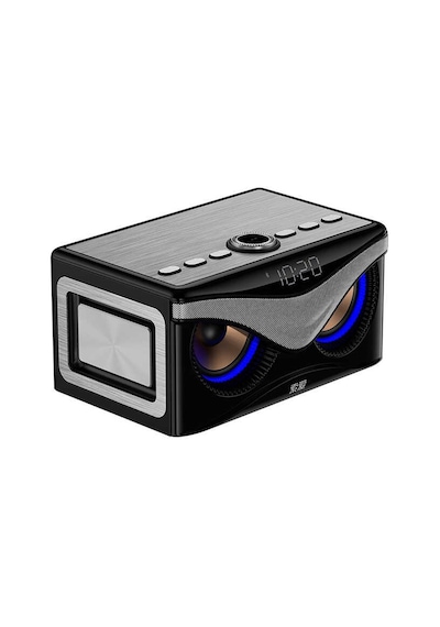 Soaiy S10 Taşınabilir Kablosuz Bluetooth Hoparlör - Dijital Saat & FM Radyo & USB & Hafıza Kartı - ZORE-219066