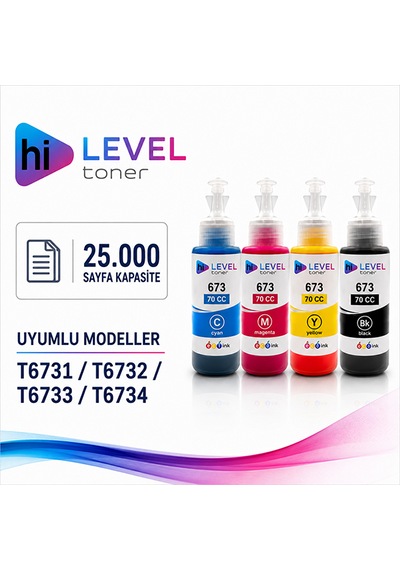 Ht-t673x/t664x Hilevel Toner,epson L850 25k Sayfa 4 Renk Cmyk Muadil Kartuş