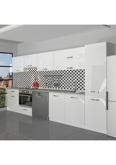 Decoraktiv Elite 325y Ankastre Fırın Modüllü Mdf Hazır Mutfak Dolabı - Tezgah Dahil - Parlak Beyaz Decoraktiv Elite 325y Ankastre Fırın Modüllü Mdf Hazır Mutfak Dolabı - Tezgah Dahil - Parlak Beyaz