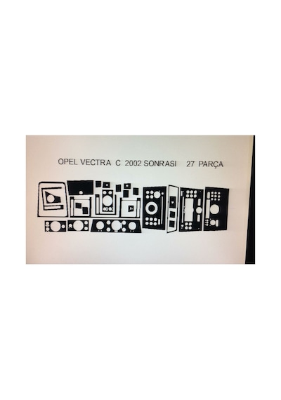 Opel Vectra C 2003 21 Parça Torpido Kaplama Renk Kuş Gözü Maun