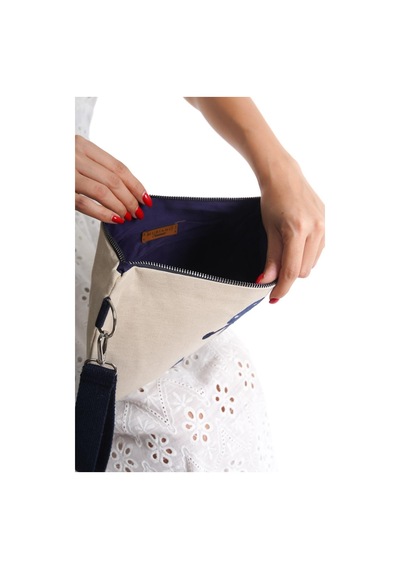 Mubiano Summer Kadın Bej Duck Keten Kumaş Çapa Clutch & Portföy Çanta - Msly0109-bj Bej