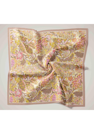 Silk Home Olinda İpek Eşarp 47002-36 Pudra, Sarı, Vizon, Pembe
