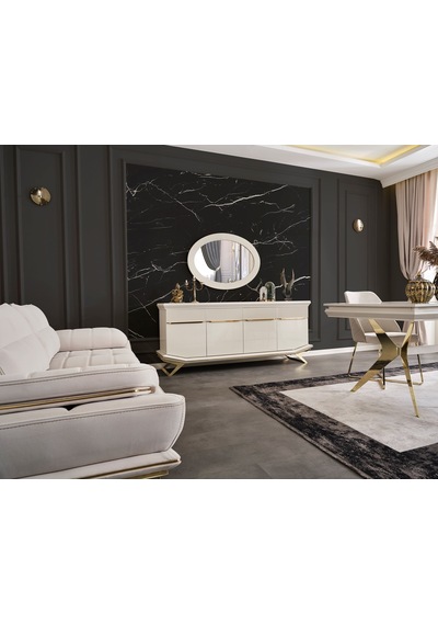 Angel Gold Yemek Odası Takımı Beyaz Angel Gold Yemek Odası Takımı Beyaz