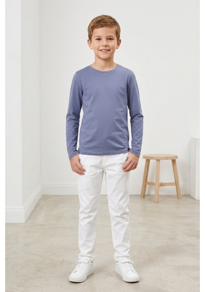 Kiagu Erkek Çocuk Uzun Kollu Basic Düz Tişört %100 Pamuk Bisiklet Yaka T-shirt 2-13 Yaş Lila Kiagu Erkek Çocuk Uzun Kollu Basic Düz Tişört %100 Pamuk Bisiklet Yaka T-shirt 2-13 Yaş Lila