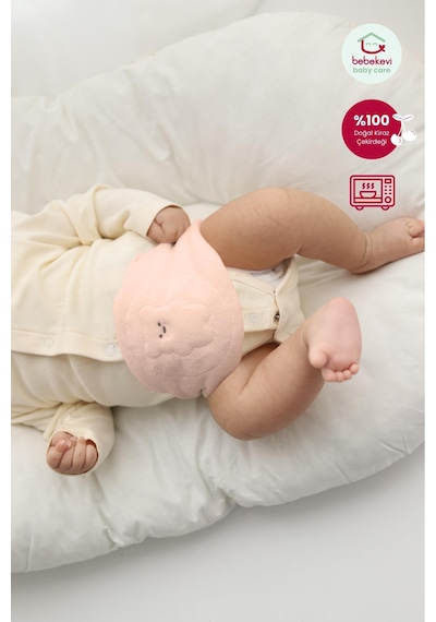 Pembe Doğal Kiraz Çekirdeği Dolgulu Bebek Kemeri Kiraz Çekirdekli Bebek Bel Kemeri