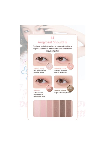 Işıltılı, Mat Tonlarda 4lü Far Paleti Perıpera Ink Pocket Shadow Palette 13 Aegyosal Should I