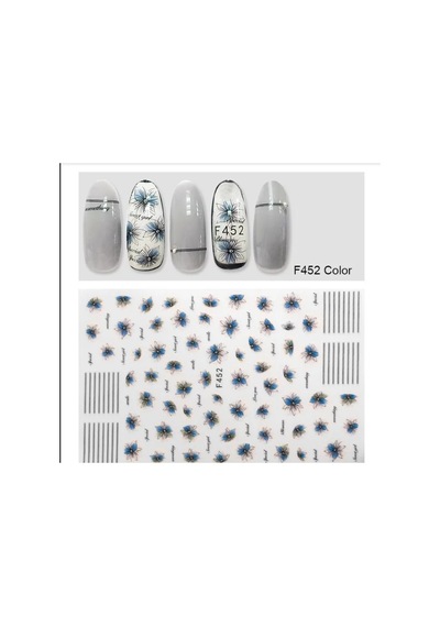 3D Yapışkanlı Tırnak Sticker Nail Art Tırnak Dövme F452