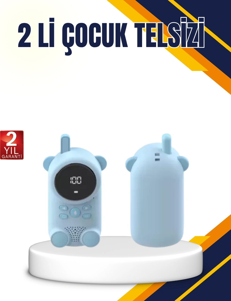 Çocuk Ve Bebek Telsizi 22 Kanal, Vox Modu, Usb Şarjlı, Renkli Ekran
