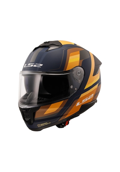 Ls2 Stream 2 Vintage Kask Kahverengi - Mat Navy Mavi - Turuncu