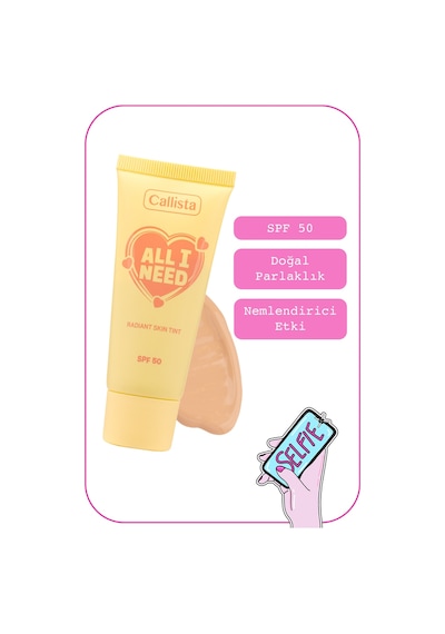 All I Need Radiant Skin Tint SPF 50 Renk Tonu Eşitleyici Aydınlatıcı Krem