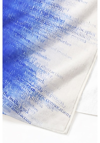 Mavi Beyaz Modern Soyut Plaj Havlusu - Tipografik Minimalist Hızlı Kuruyan Mikrofiber Havlu Berrak Tınısı