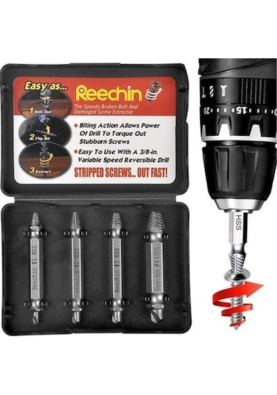 Easy Out 4lü Sökme Takımı - Hasar Görmüş Vida    Çıkarıcı