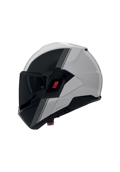 Nolan N120.1 Verniciatura Speciale Siyah Camlı 356 Çenesi Arkaya Açılır Kask Siyah Beyaz