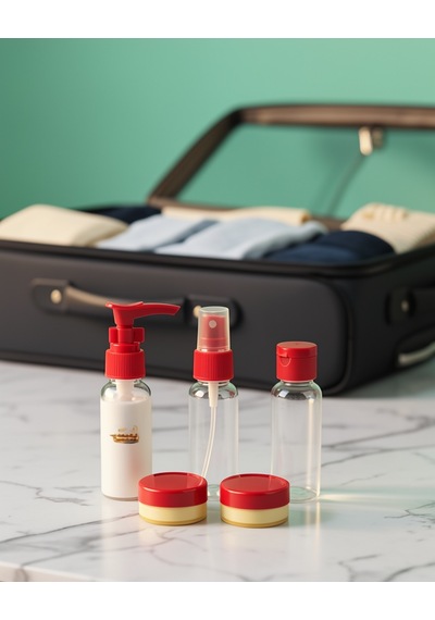 Seyahat Kozmetik Organizer Seti, 5 Parça Şeffaf 30 Ml