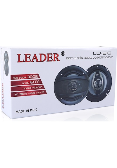 Leader Ld-210 Yuvarlak Tip 16 Cm 3 Yollu 300W Coaxial Oto Hoparlö