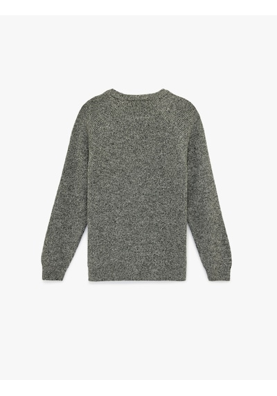 Koton Regular Fit Uzun Kollu Bisiklet Yaka Triko Kazak Antrasit 6wam70077ht Antrasit