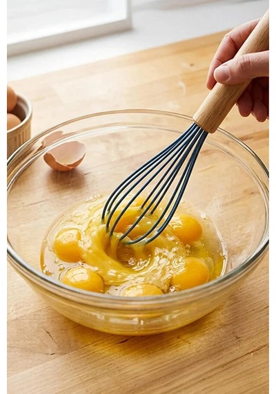 Arel Silikon Mutfak Seti 6 Parça Isıya Dayanıklı Spatula Kaşık Fırça Seti+çırpıcı Hediyeli-mavi Diğer