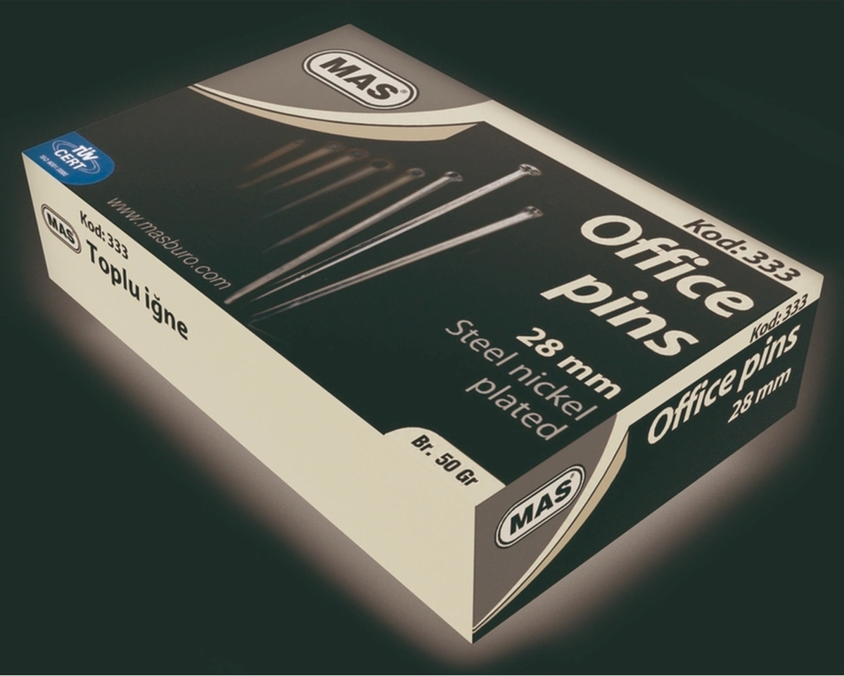 333 Nikelli Toplu İğne 50 Gr 28 Mm