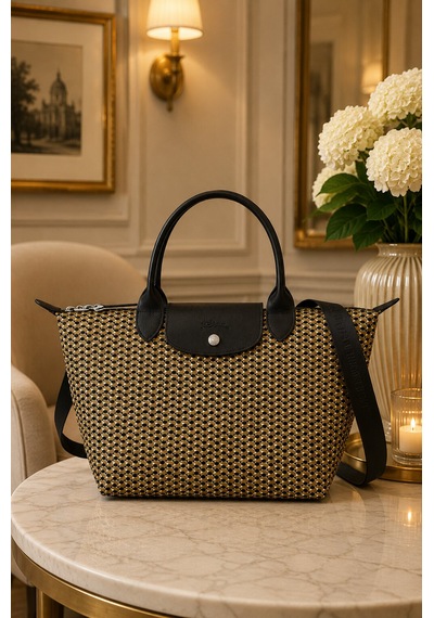 Longchamp Kadın El Ve Çapraz Çantası 1515 313 Siyah - Bej